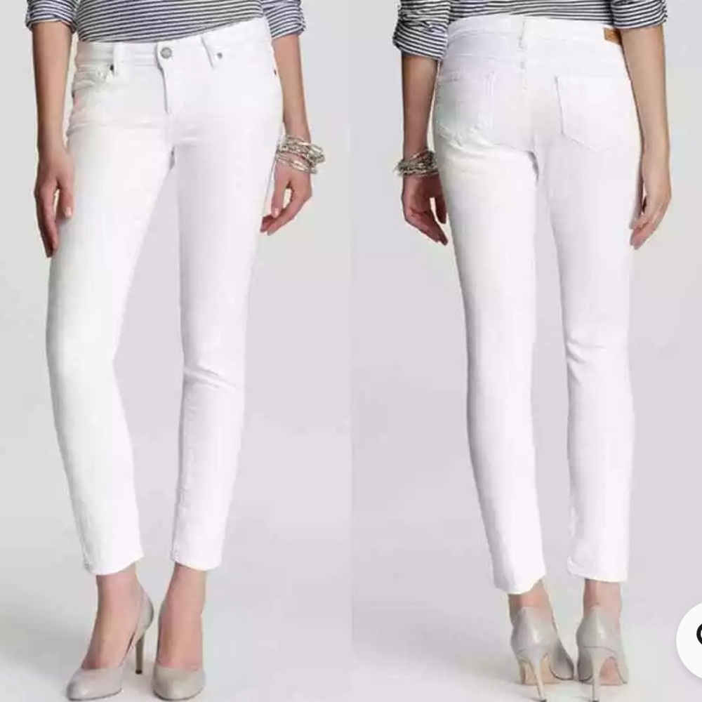 NWT Paige Skyline Ankle Peg White Skinny Jeans